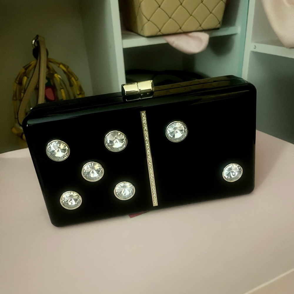 Rare Kate spade dominos 3D novelty clutch